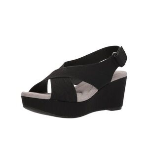 CL by Chinese Laundry Black Wedge Sandals Size 7.5